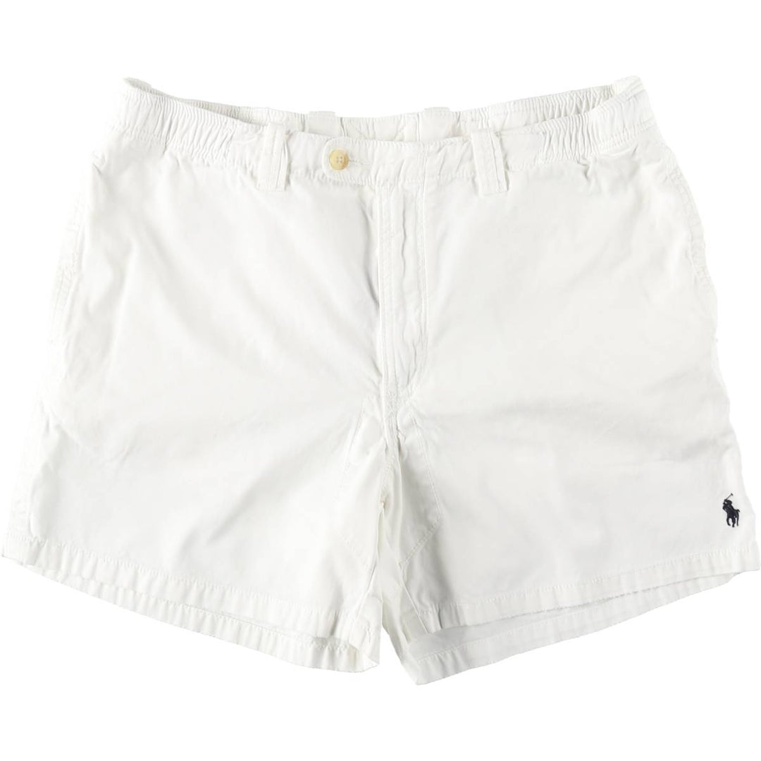 Ralph Lauren POLO by Ralph Lauren Chino Shorts, Men's Size XL (approx.) cotton white type Vintage Second Hand