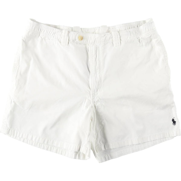Ralph Lauren POLO by Ralph Lauren Chino Shorts, Men's Size XL (approx.) cotton white type Vintage Second Hand