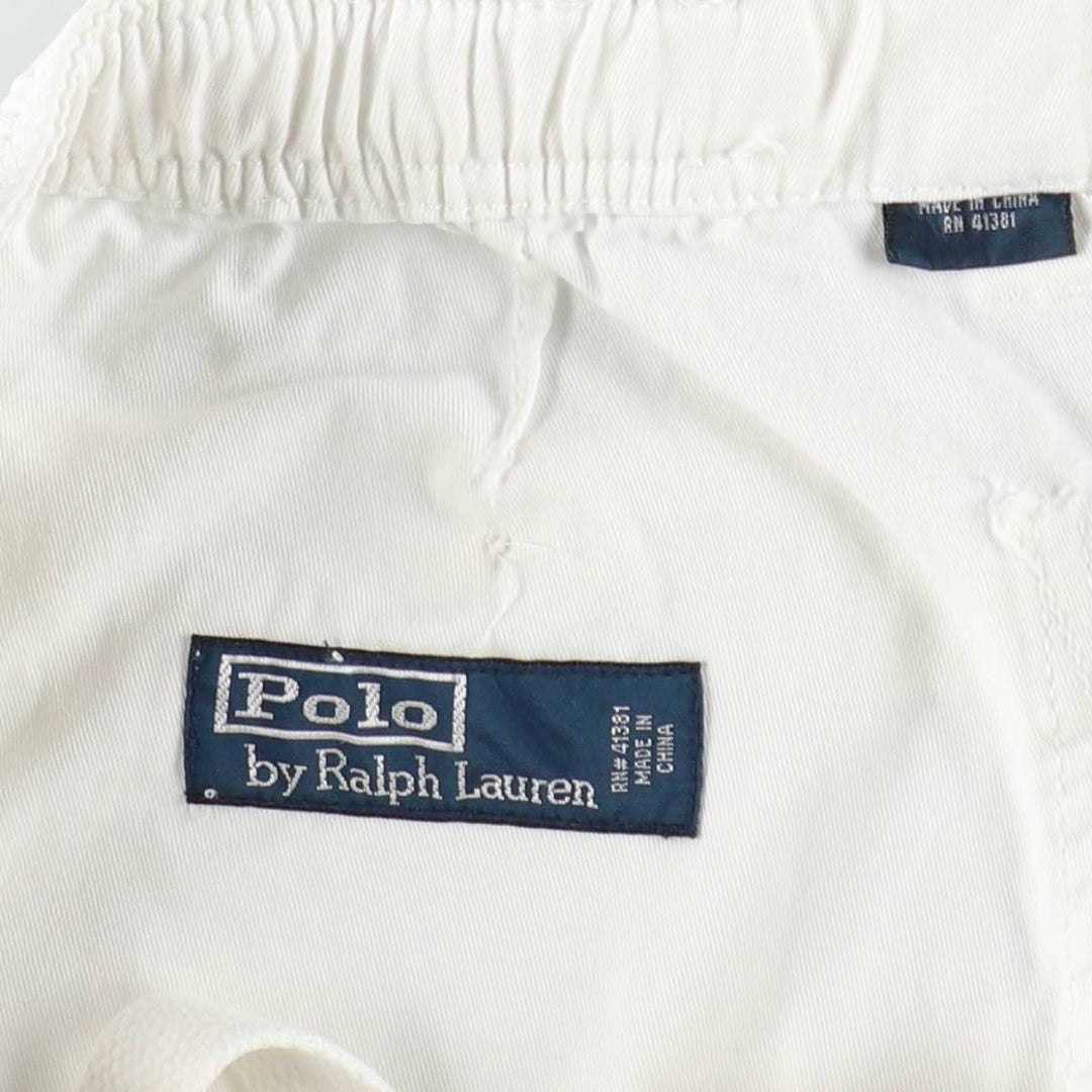 Ralph Lauren POLO by Ralph Lauren Chino Shorts, Men's Size XL (approx.) cotton white type Vintage Second Hand