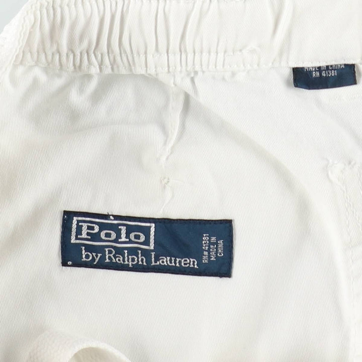 Ralph Lauren POLO by Ralph Lauren Chino Shorts, Men's Size XL (approx.) cotton white type Vintage Second Hand