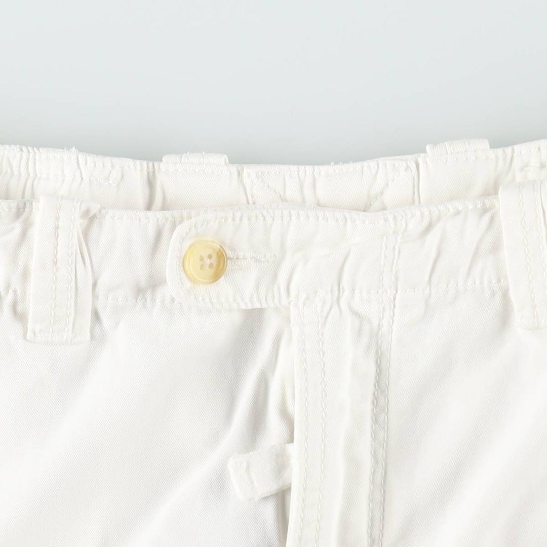 Ralph Lauren POLO by Ralph Lauren Chino Shorts, Men's Size XL (approx.) cotton white type Vintage Second Hand