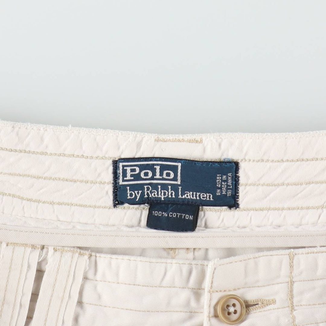 Ralph Lauren POLO by Ralph Lauren cargo shorts, half pants, men's size w36 cotton white type Vintage Second Hand