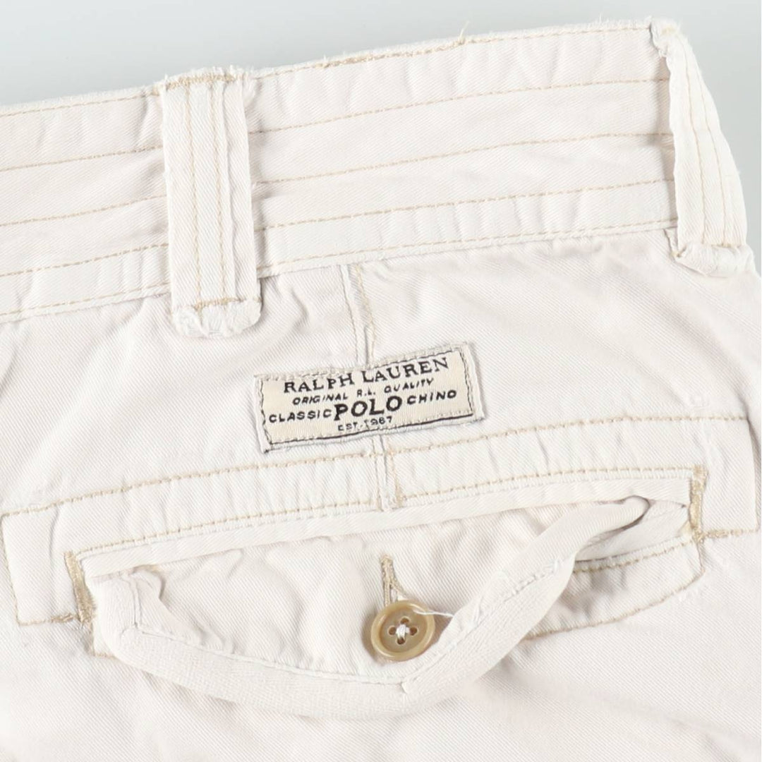 Ralph Lauren POLO by Ralph Lauren cargo shorts, half pants, men's size w36 cotton white type Vintage Second Hand
