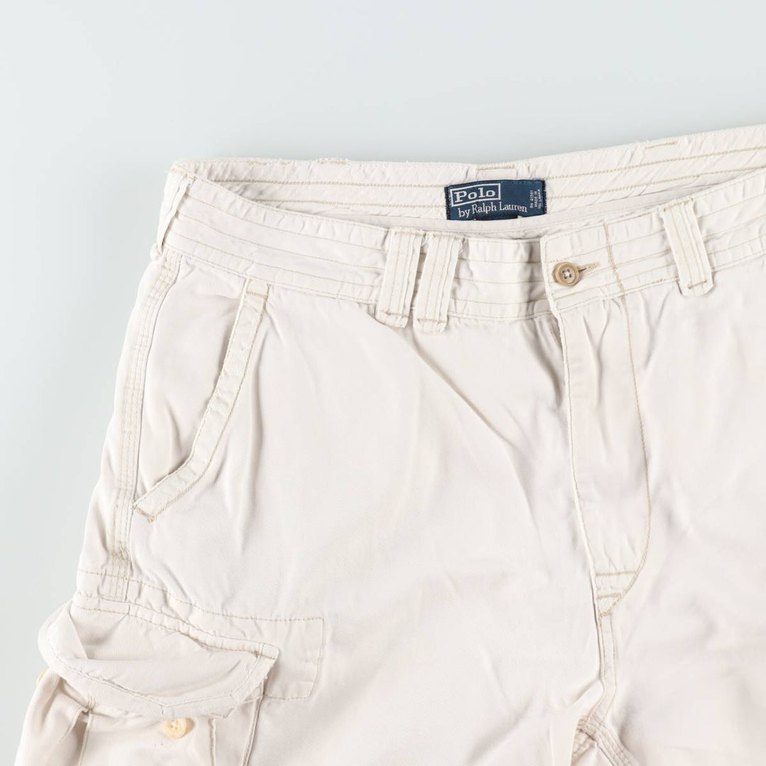 Ralph Lauren POLO by Ralph Lauren cargo shorts, half pants, men's size w36 cotton white type Vintage Second Hand
