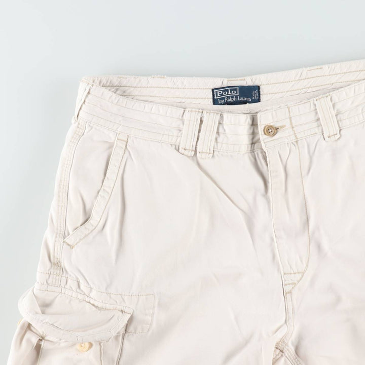 Ralph Lauren POLO by Ralph Lauren cargo shorts, half pants, men's size w36 cotton white type Vintage Second Hand