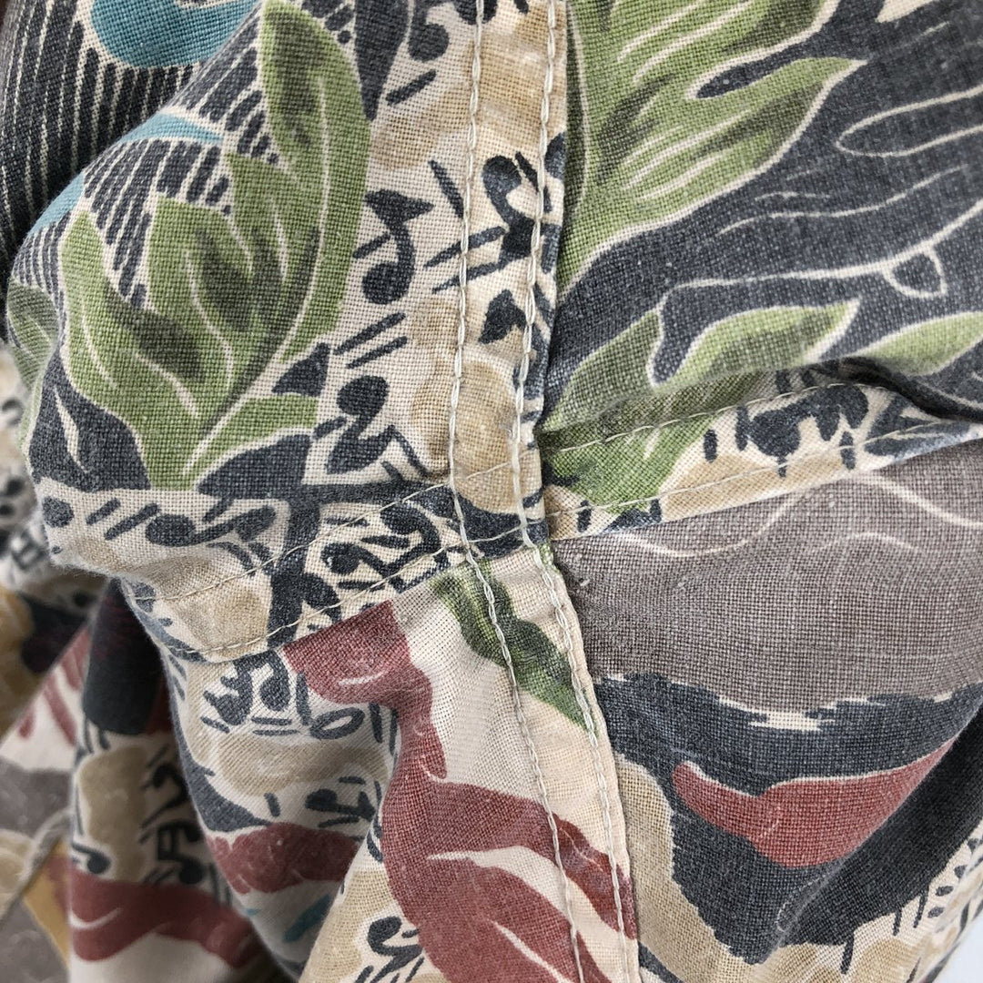 90s-00'S Reyn Spooner DIETRICH VAREZ COLLECTION all-over print pullover button-down Aloha shirt boxy shirt unclear Beige type Vintage Second Hand