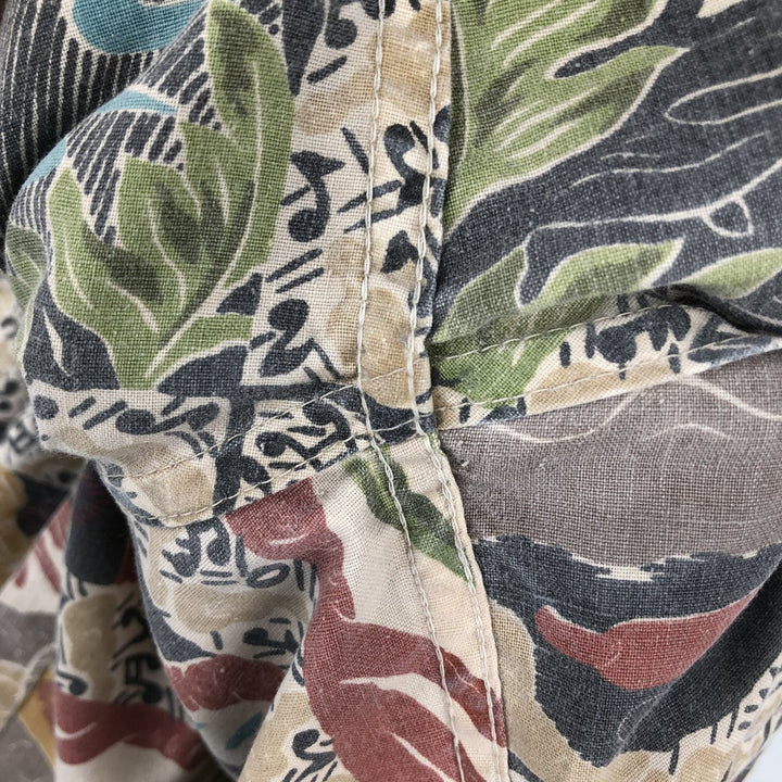 90s-00'S Reyn Spooner DIETRICH VAREZ COLLECTION all-over print pullover button-down Aloha shirt boxy shirt unclear Beige type Vintage Second Hand