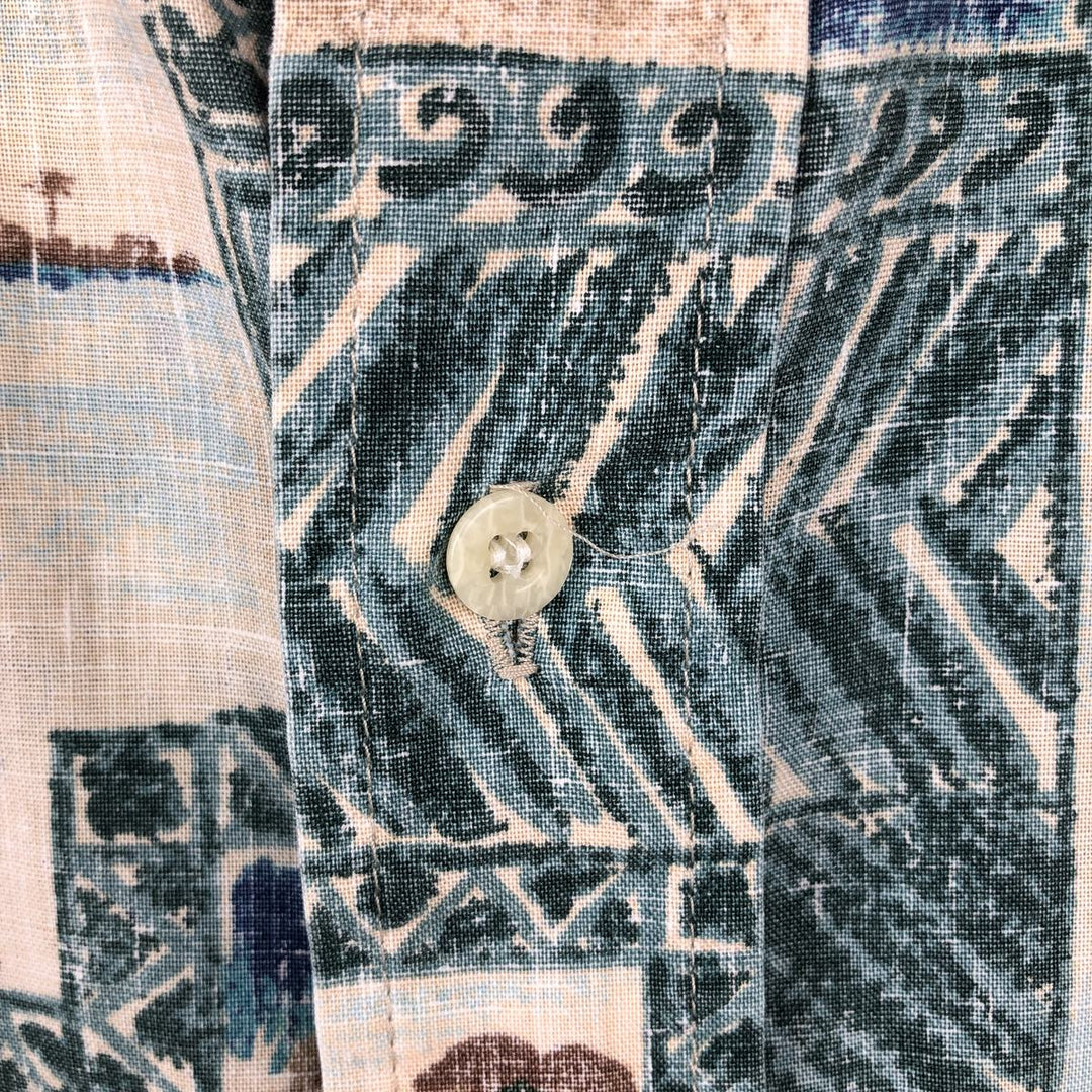Reyn Spooner MELE KALIKIMAKA Christmas Limited Edition All-Over Print Button-Down Hawaiian Aloha Shirt Box Shirt Made in USA unclear Blue type light blue Vintage Second Hand