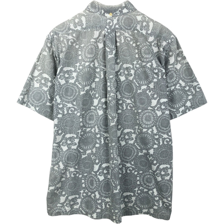 90'S Reyn Spooner Swimwear Tag All-over Botanical Pattern Pullover Button-Down Aloha Shirt Men's XL (approx.) cotton white type Vintage Second Hand