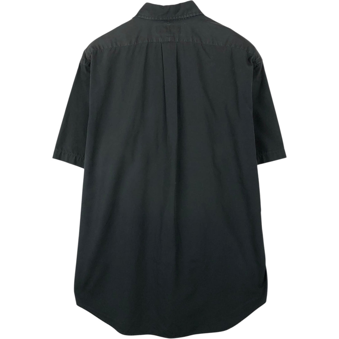 Ralph Lauren BLAKE short sleeve button down shirt, men's size L cotton black type Vintage Second Hand