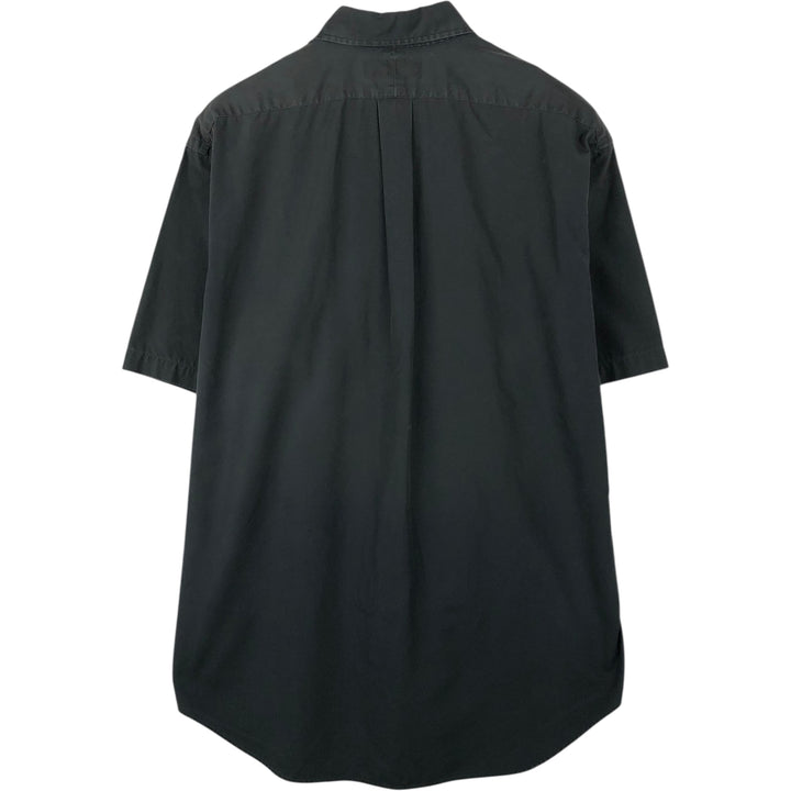 Ralph Lauren BLAKE short sleeve button down shirt, men's size L cotton black type Vintage Second Hand