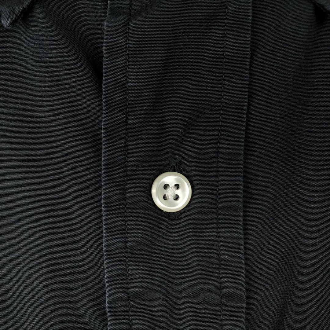 Ralph Lauren BLAKE short sleeve button down shirt, men's size L cotton black type Vintage Second Hand