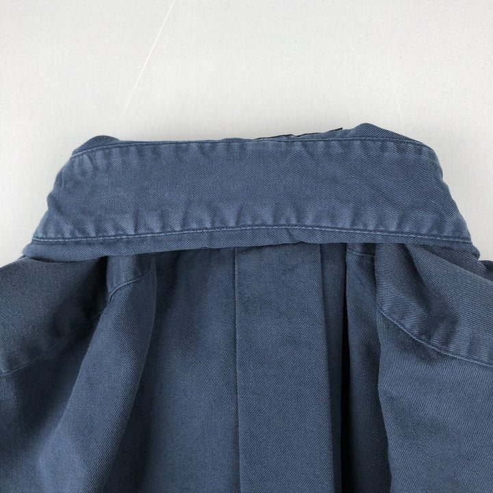 Ralph Lauren BLAIRE short sleeve button down shirt, men's size L cotton navy blue type Vintage Second Hand