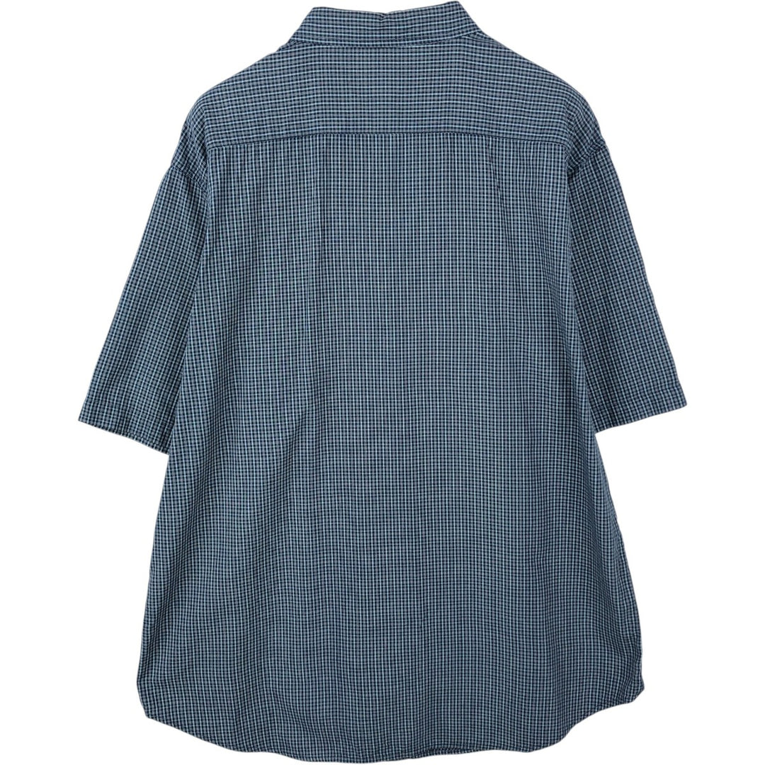 2000'S Ralph Lauren RALPH LAUREN JEANS CO Short-Sleeve Cotton Check Shirt, Men's Size L (approx.) cotton navy blue type Vintage Second Hand