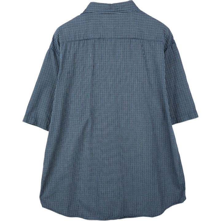 2000'S Ralph Lauren RALPH LAUREN JEANS CO Short-Sleeve Cotton Check Shirt, Men's Size L (approx.) cotton navy blue type Vintage Second Hand