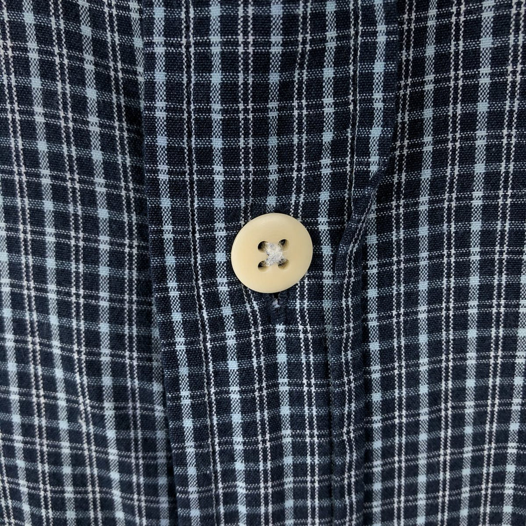 2000'S Ralph Lauren RALPH LAUREN JEANS CO Short-Sleeve Cotton Check Shirt, Men's Size L (approx.) cotton navy blue type Vintage Second Hand