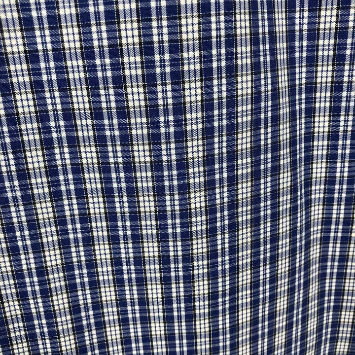 Ralph Lauren BARTLETT short sleeve button down check shirt, men's XL size cotton blue type Vintage Second Hand