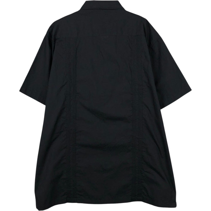 SOUISH WEAR Short-Sleeve Mexican Shirt, Cuban Shirt, Box Shirt, Men's XL Equivalent cotton black type Vintage Second Hand