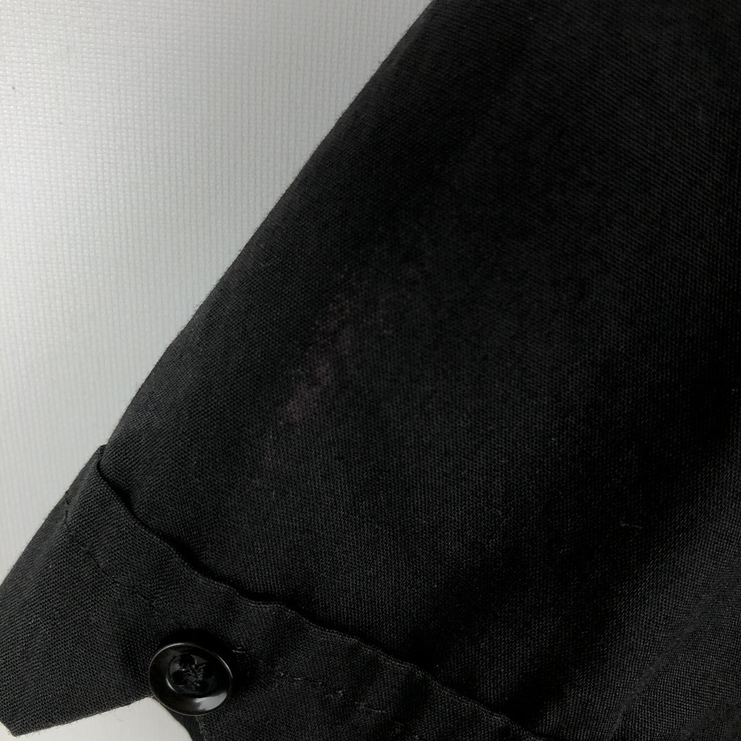 The Havanera Co. Short Sleeve Open Collar Mexican Shirt, Cuban Shirt, Boxy Shirt, Men's Size XL polyester black type Vintage Second Hand