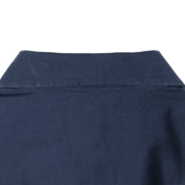 GENTLEMENS COLLECTION Short-Sleeve Open Collar Mexican Shirt Cuban Shirt Box Shirt Men's Size L (approx.) cotton navy blue type Vintage Second Hand