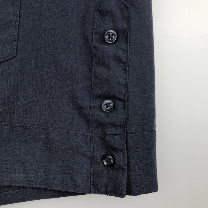 The Havanera Co. Short-Sleeve Open-Collar Mexican Shirt, Cuban Shirt, Boxy Shirt, Men's Size S polyester navy blue type Vintage Second Hand
