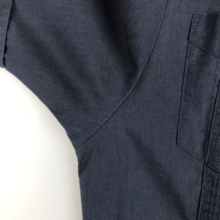 The Havanera Co. Short-Sleeve Open-Collar Mexican Shirt, Cuban Shirt, Boxy Shirt, Men's Size S polyester navy blue type Vintage Second Hand