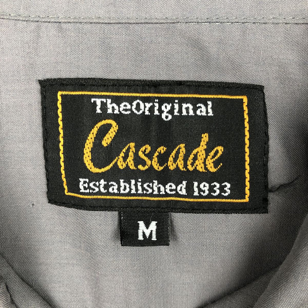 Cascade Short-Sleeve Mexican Shirt / Cuban Shirt / Men's Size M (Equivalent) / Boxy Shirt polyester gray type Vintage Second Hand