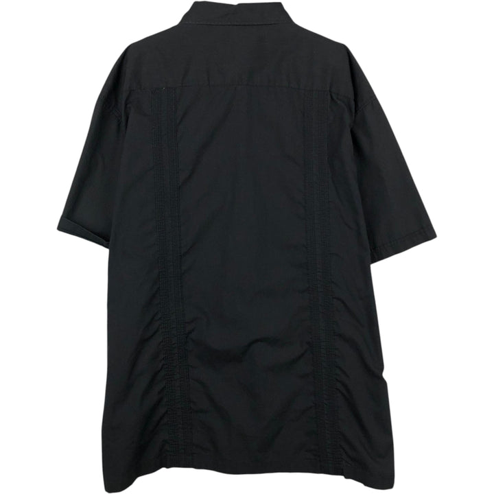 ~90'S SOUISH WEAR Short-Sleeve Mexican Shirt Cuban Shirt Box Shirt Men's XL Equivalent Vintage cotton black type Vintage Second Hand
