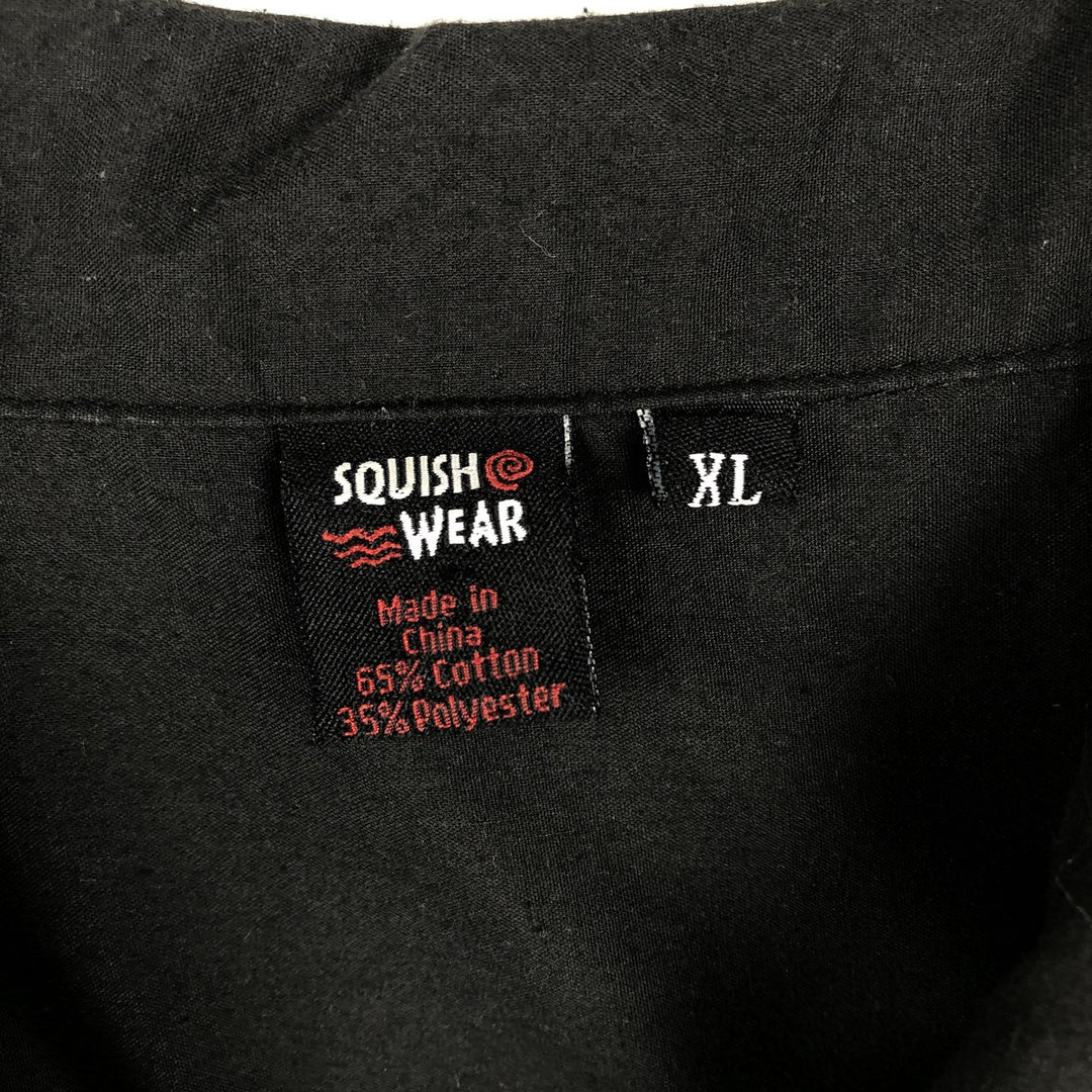 ~90'S SOUISH WEAR Short-Sleeve Mexican Shirt Cuban Shirt Box Shirt Men's XL Equivalent Vintage cotton black type Vintage Second Hand