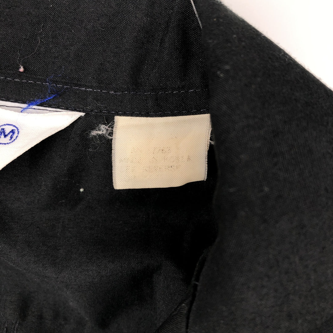 80s-90'S ROMANI Short Sleeve Open Collar Mexican Shirt Cuban Shirt Box Shirt Men's M Size Vintage unclear black type Vintage Second Hand