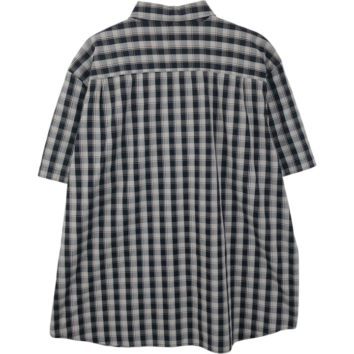 Carhartt Relaxed Fit Button-Down Check Pattern Short-Sleeve Work Shirt, Men's XXL (approx.) cotton black type Vintage Second Hand