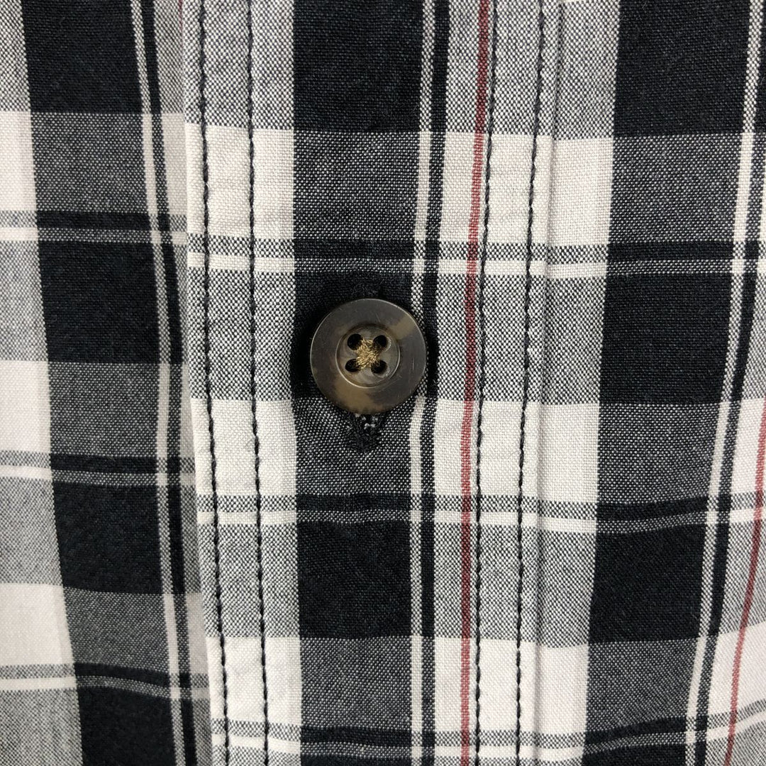 Carhartt Relaxed Fit Button-Down Check Pattern Short-Sleeve Work Shirt, Men's XXL (approx.) cotton black type Vintage Second Hand