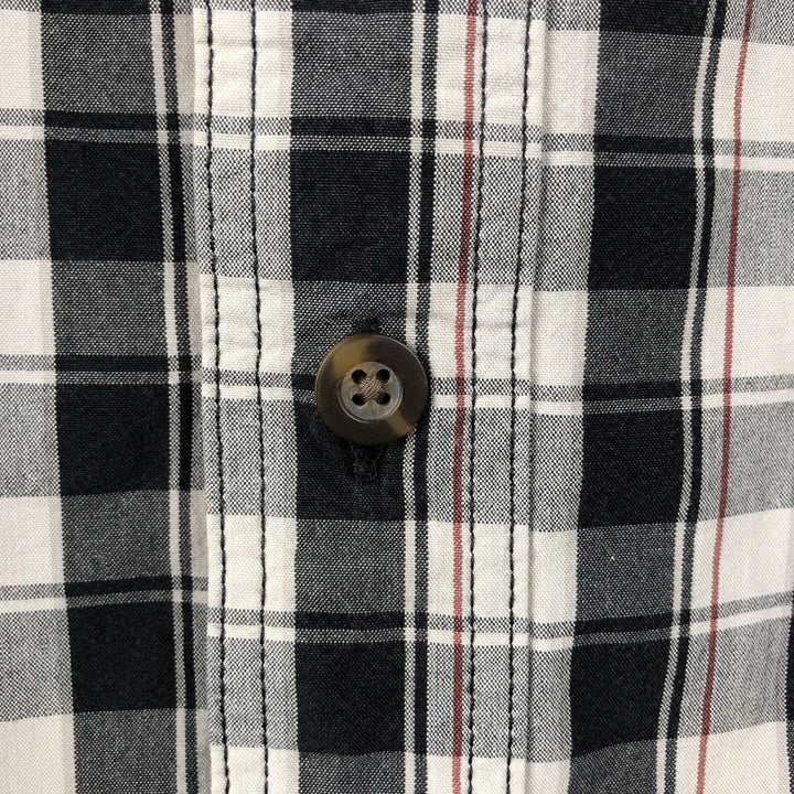 Carhartt Relaxed Fit Button-Down Check Pattern Short-Sleeve Work Shirt, Men's XXL (approx.) cotton black type Vintage Second Hand