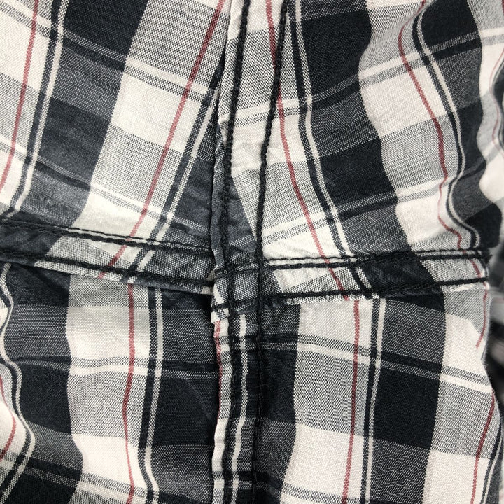 Carhartt Relaxed Fit Button-Down Check Pattern Short-Sleeve Work Shirt, Men's XXL (approx.) cotton black type Vintage Second Hand
