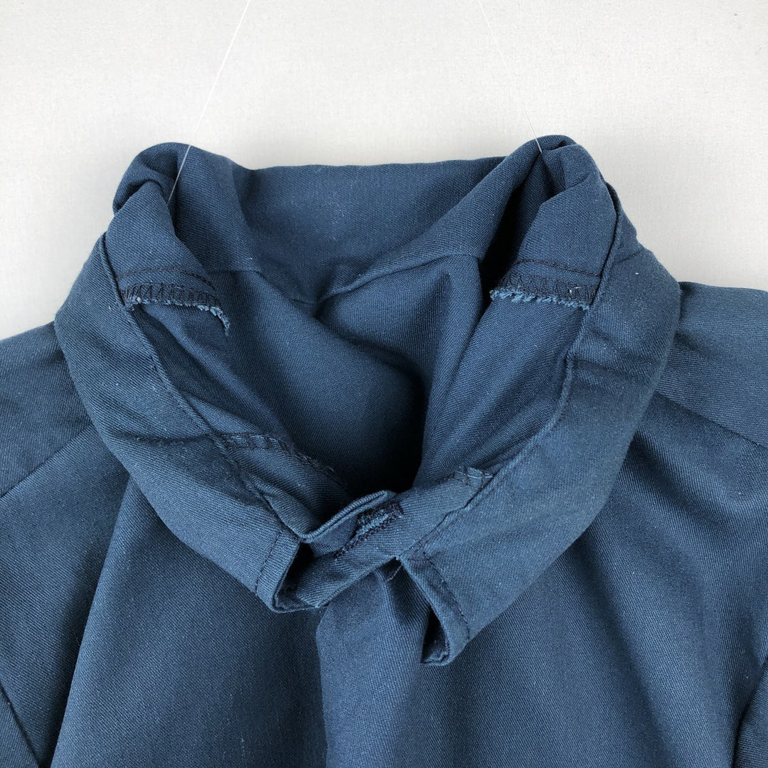 Dickies Short-Sleeve Work Shirt, Boxy Shirt, Made in USA, Men's Size M (approx.) polyester Navy blue Vintage Second Hand