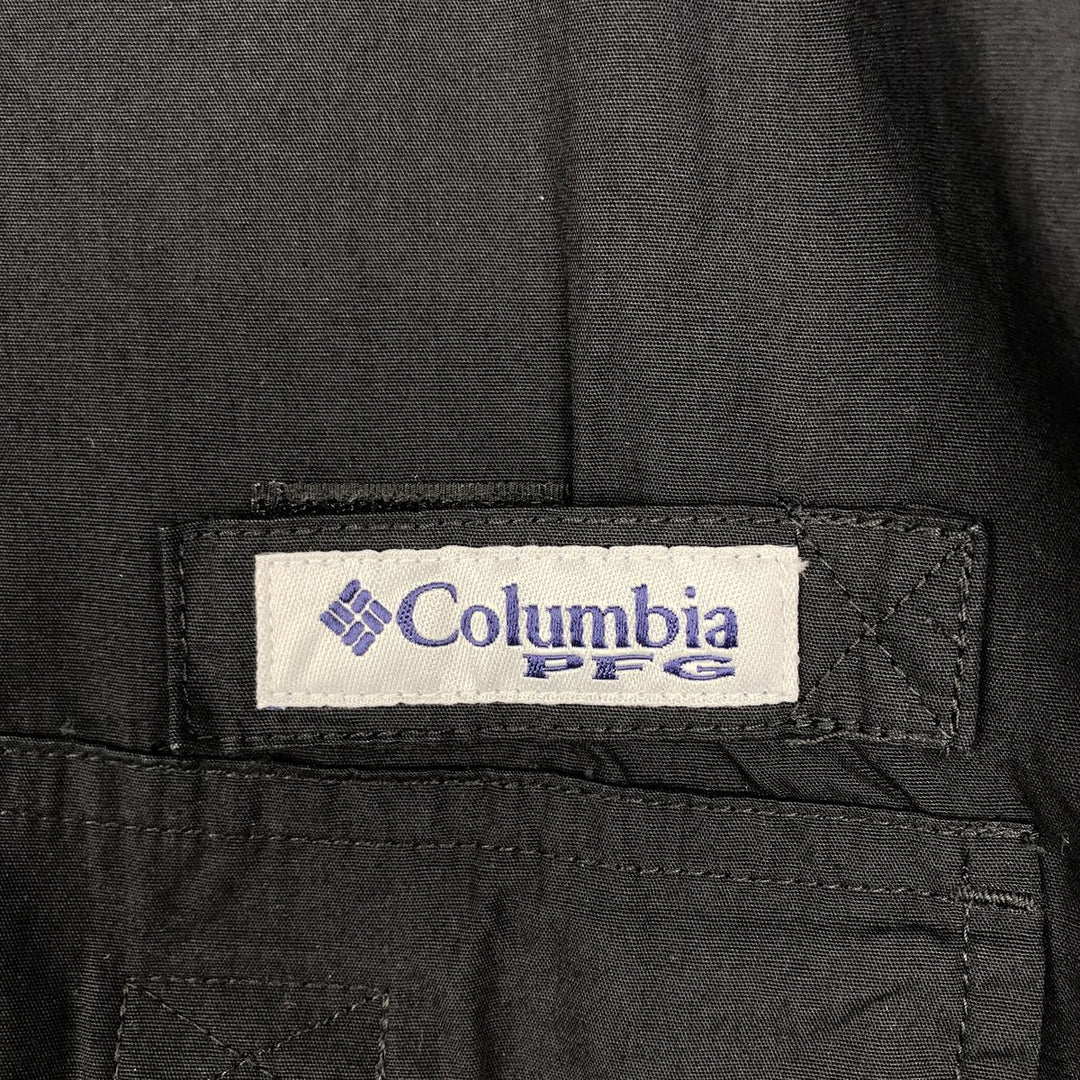 Columbia PFG Button-down Short Sleeve Fishing Shirt, Men's Size L cotton black type Vintage Second Hand