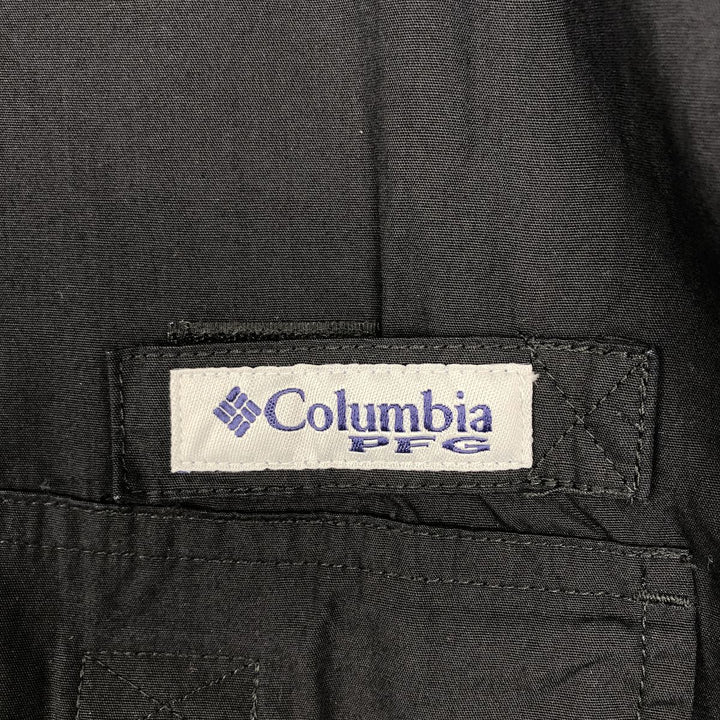 Columbia PFG Button-down Short Sleeve Fishing Shirt, Men's Size L cotton black type Vintage Second Hand