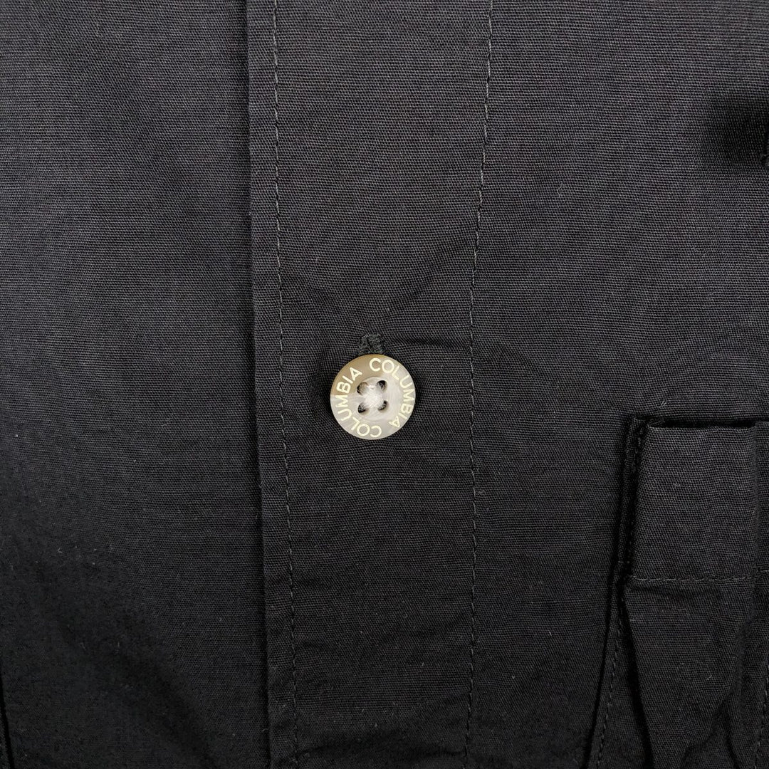 Columbia PFG Button-down Short Sleeve Fishing Shirt, Men's Size L cotton black type Vintage Second Hand