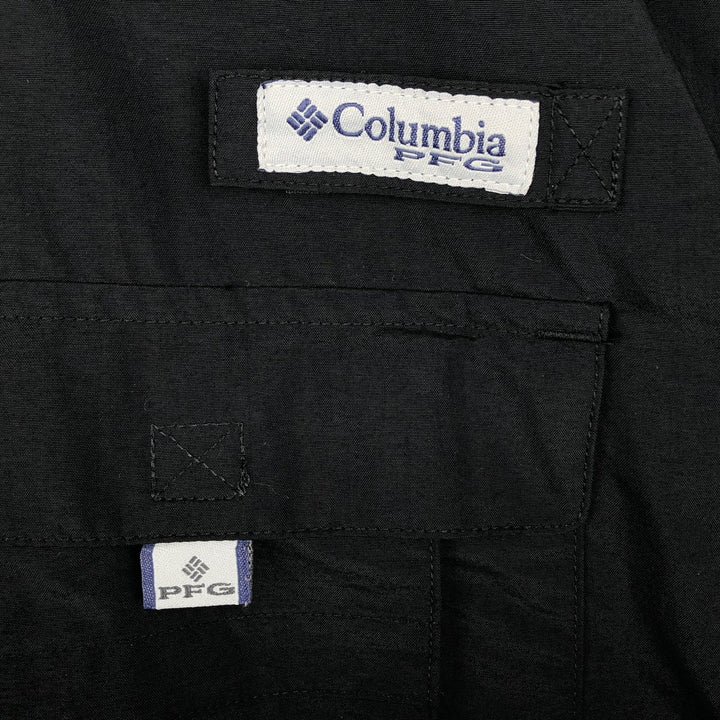 Columbia Bahamas Short-Sleeve Fishing Shirt, Men's Size L (approx.) Nylon black type Vintage Second Hand