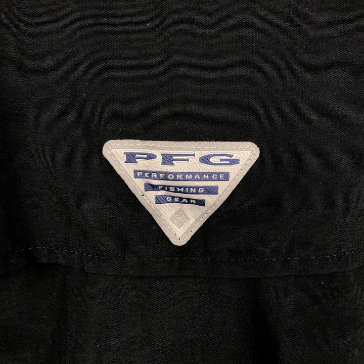 Columbia Bahamas Short-Sleeve Fishing Shirt, Men's Size L (approx.) Nylon black type Vintage Second Hand