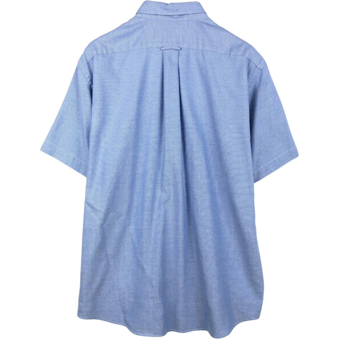 Lacoste French Lacoste Short-Sleeve Button-Down Shirt, Made in France, Size 42 (Men's M equivalent) cotton blue type Vintage Second Hand