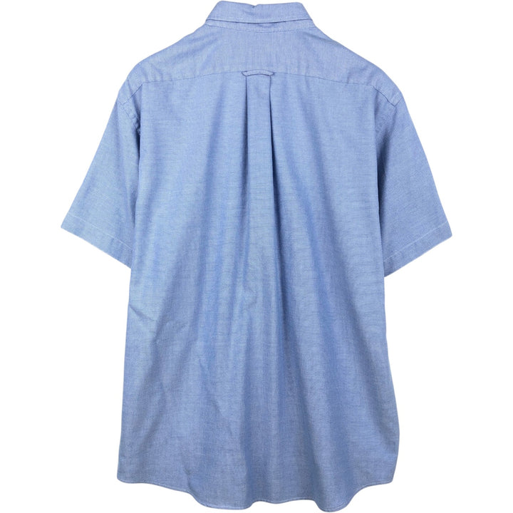 Lacoste French Lacoste Short-Sleeve Button-Down Shirt, Made in France, Size 42 (Men's M equivalent) cotton blue type Vintage Second Hand
