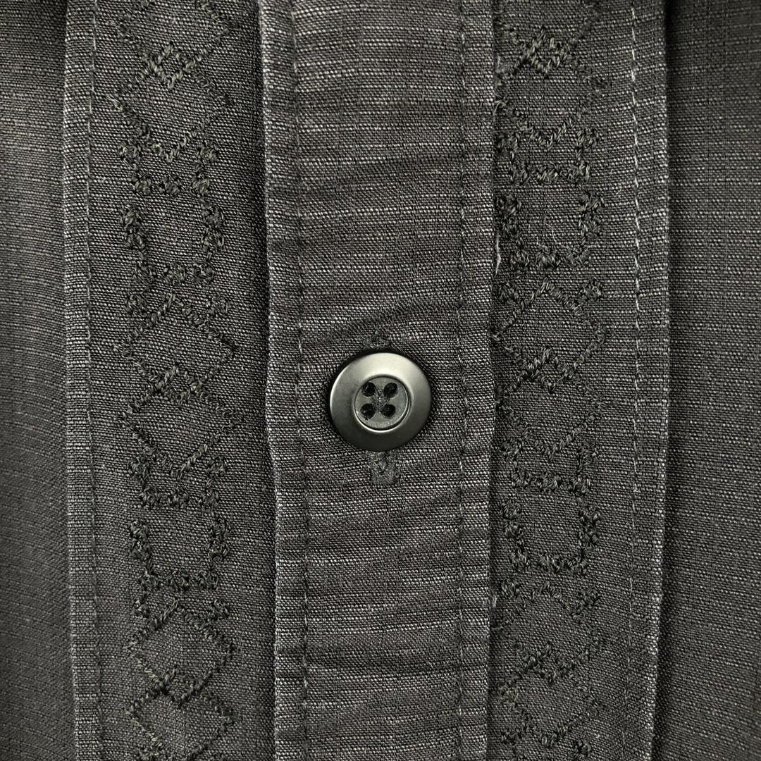 Cubavera Box Shirt, Short Sleeve, Rayon Shirt, Men's Size L (approx.) Rayon black type Vintage Second Hand