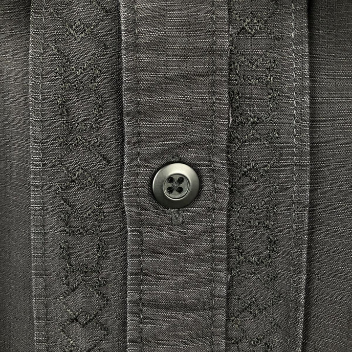 Cubavera Box Shirt, Short Sleeve, Rayon Shirt, Men's Size L (approx.) Rayon black type Vintage Second Hand