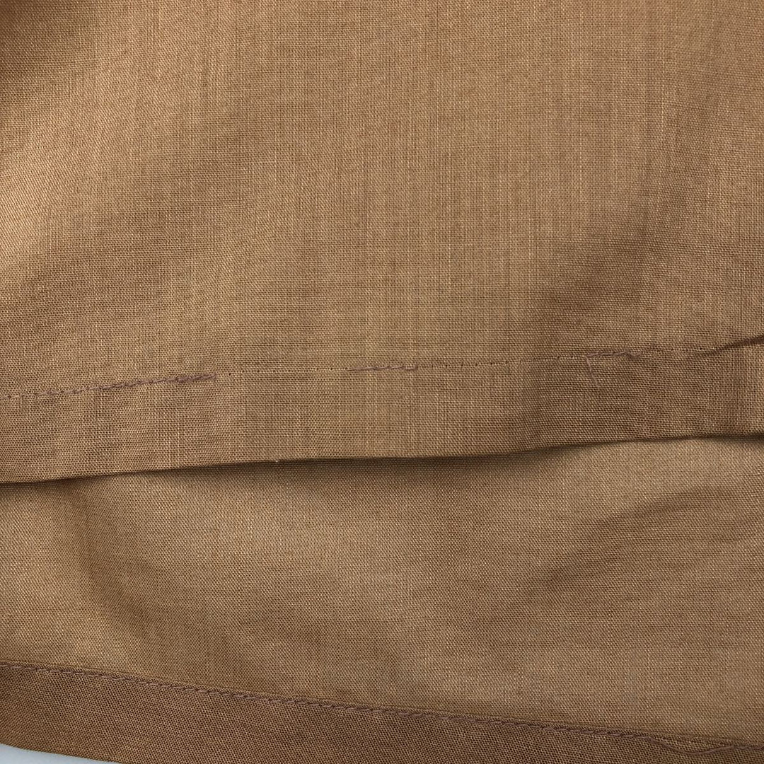 60s-70'S Brent Open Collar Short Sleeve Poly-Cotton Box Shirt Men's Size L (Equivalent) Vintage polyester brown type Vintage Second Hand