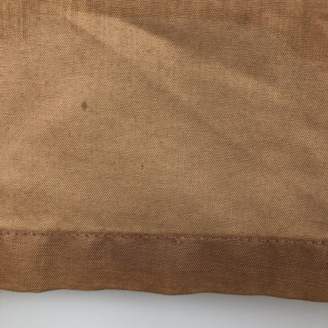 60s-70'S Brent Open Collar Short Sleeve Poly-Cotton Box Shirt Men's Size L (Equivalent) Vintage polyester brown type Vintage Second Hand