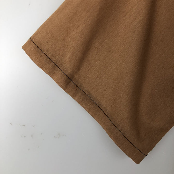 60s-70'S Brent Open Collar Short Sleeve Poly-Cotton Box Shirt Men's Size L (Equivalent) Vintage polyester brown type Vintage Second Hand