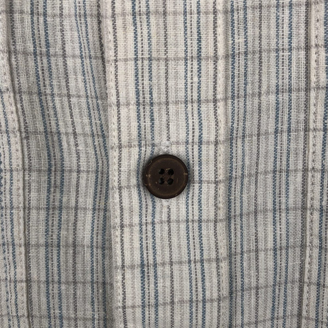 Patagonia 53138SP13 Check Pattern Short-Sleeve Cotton x Hemp Box Shirt, Men's Size S (approx.) Hemp ivory Vintage Second Hand