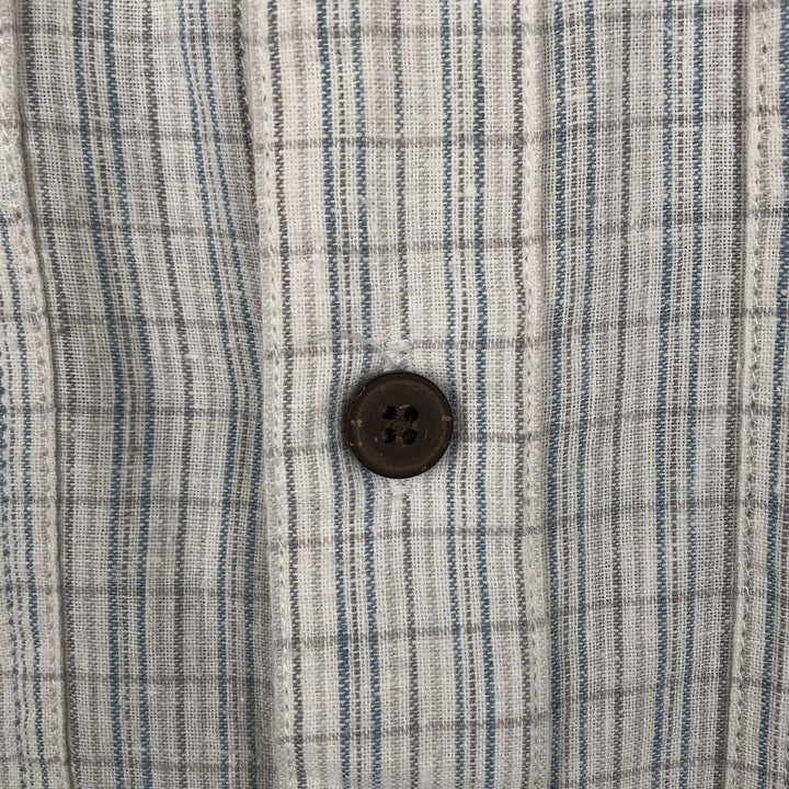 Patagonia 53138SP13 Check Pattern Short-Sleeve Cotton x Hemp Box Shirt, Men's Size S (approx.) Hemp ivory Vintage Second Hand