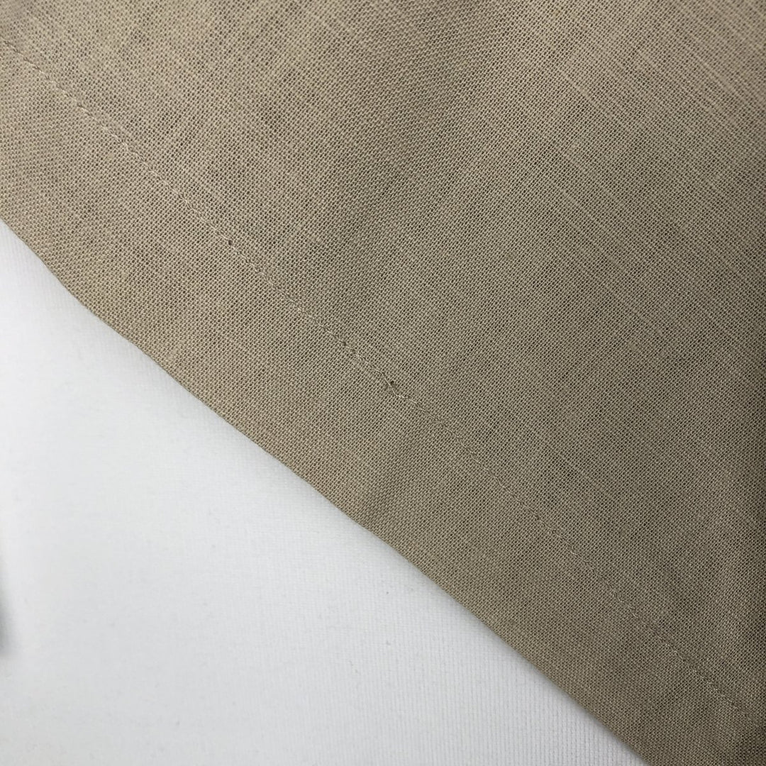 GAP Short-Sleeve Open-Collar Linen Shirt, Boxy Fit, Men's Size L (approx.) linen Beige type Vintage Second Hand